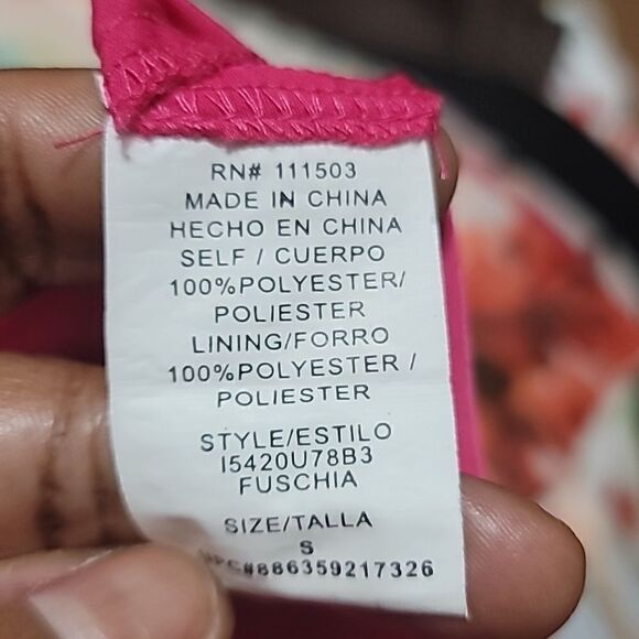 Lily Rose Juniors Fuschia Pink  Tiered Tube Halter Dress Sz Small - Picture 9 of 9